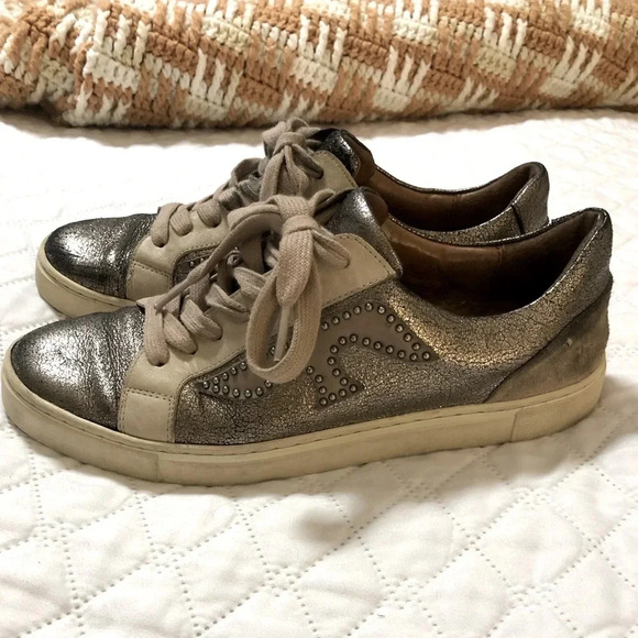 Frye Shoes - Frye Ivy Logo Patch Studded Sneakers